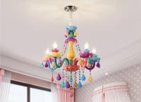 China 110V Nordic Modern Colorful 72*65cm / 85*92cm Crystal Candle Chandelier factory