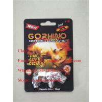 China New Design gold silver go Rhino 30k pills 3D Card With rhino toy, Male Energy Enhancer packaging rhino shape container factory