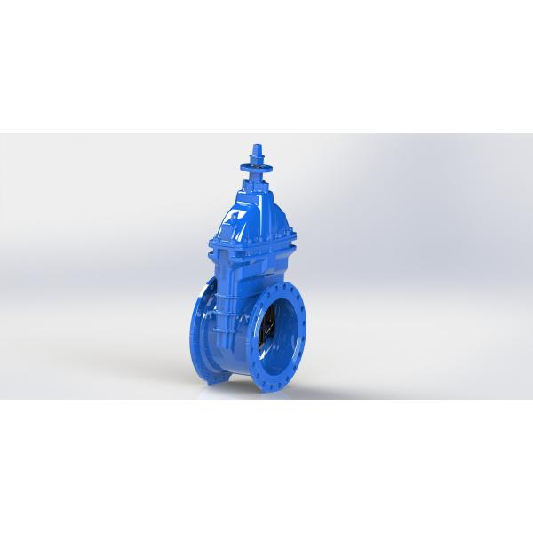 Quality Abrasion Resistance Resilient Seated Gate Valve , Epoxy Powder Coated Wedge Gate Valve for sale