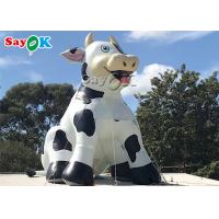China PVC Tarpaulin Lifesize Inflatable Milk Cow For Farm Decoration for sale