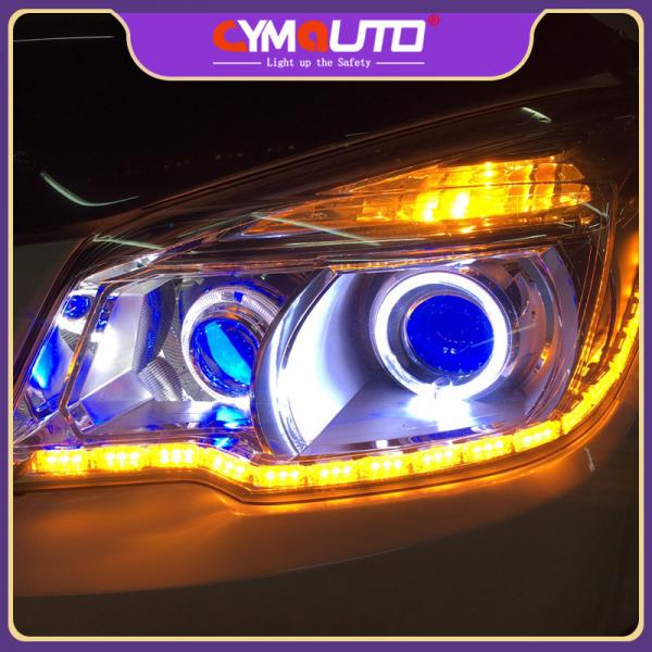 Quality 12V Daytime Running LED Lights Waterproof Car Gem LED Light Bar DRL Flowing Turn for sale