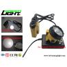 China 25000lux Afety Wire Cap Led Mining Lamp , High Intensity Light Flashing Cap Light factory