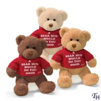 China Personalized Plush Toys Three Brown Family Teddy Bear With T shirt factory