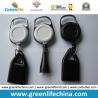 China Round Carabiner Plastic Badge Reel with Black Lighter Holder factory