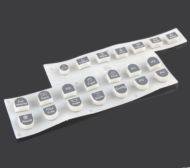 China Compression Molding Medical Silicone Keyboard For Ultrasound Machine factory