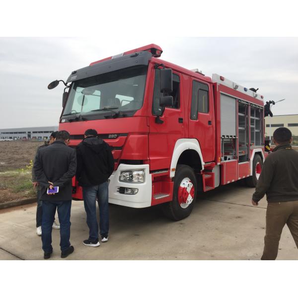 Quality 350hp Emergency Rescue Fire Truck Red Colour Diesel Fuel Type for sale