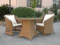 China Outdoor Rattan Furniture Sofa Chair Set For Garden / Patio Brown factory
