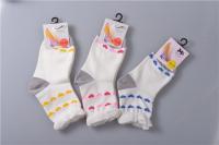 China Slip Resistant 100 Cotton Socks For Toddlers , Keep Warm Cute Baby Socks factory