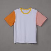 China Gender Neutral Custom Personalized T Shirts Organic Cotton Color Block factory