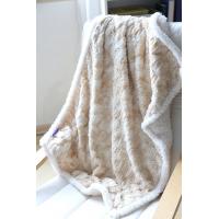 China Queen Size Faux Fur Sherpa Blanket , Double Sided Pv Fleece Blanket Warm And Soft factory