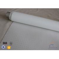 China 0.25mm 300gsm White Silicone Coated Fiberglass Fabric For BBQ Fireproof Apron for sale