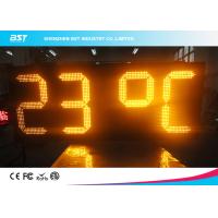 China Yellow Outdoor Led Clock Display Timer Digital Clock With Temperature Display factory
