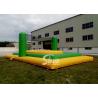 China Commercial grade small size kids N adults inflatable bossaball court with trampolines in the center factory