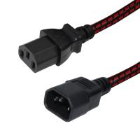China VDE Certified 3Ft IEC C13 to C14 Male to Female Extension Cable for UPS Desktop PC factory
