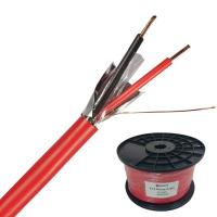 China 2 Cores 22/24AWG Flexible Wire Shield Cable 2.5mm2 Red Fire Alarm Cable for Commercial factory