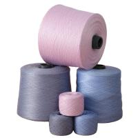 China Recyclable Lightweight Spun Wool Yarn , Moistureproof Dyed Polyester Spun Yarn factory