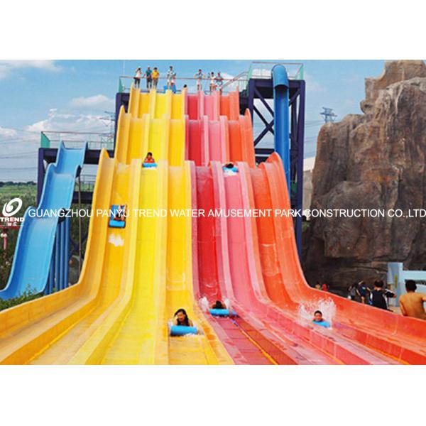 Quality Theme Park Custom Water Slides Steel Structure For Hotel / Resorts Used for sale