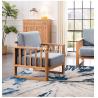 China Northern Europe Solid Wood Frame With Seating Cushion Modern Furniture Sofa factory