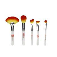 China Attractive Makeup Brush 5PCS Copper Ferrule Resin Handle Customized Makeup Brush factory