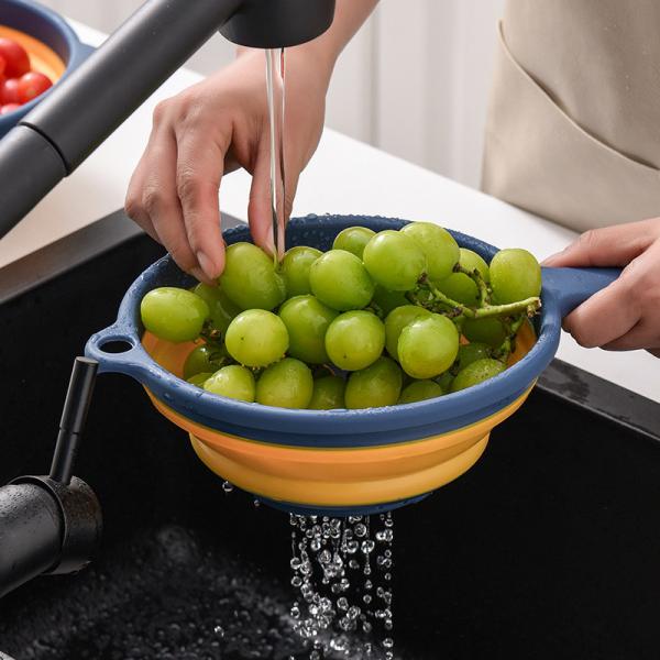 Quality Collapsible Colander Set Of 3 Heat Resistant Washing And Draining Of Vegetables for sale