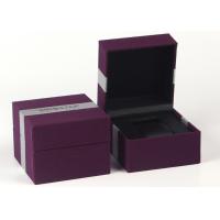 Quality Purple Single Watch Gift Boxes , Women'S Watch Case Plastic Box Wrapped By for sale