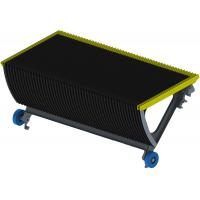 Quality Type 600 Escalator Stainless Steel Step Black Color 3 Sides Yellow Demarcation for sale