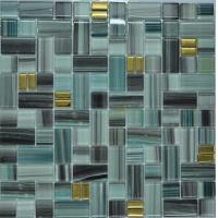 China Malachite green glass mosaic tile kitchen backsplash factory