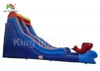 China 10m High Giant Red Fish Inflatable Water Slide With Staircase For Children factory