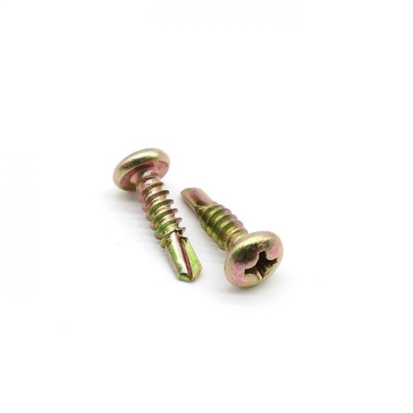 Quality Yellow Zinc Self Tapping Screws Phillips Self Tapping Pan Head Metal Screws for sale