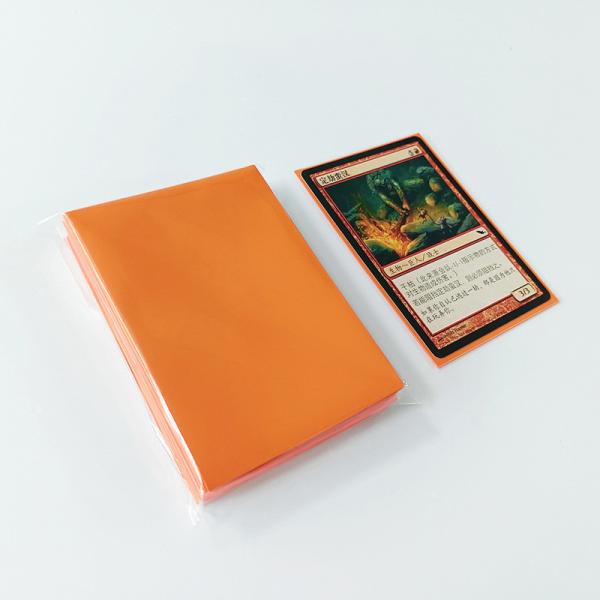 Quality Orange Polypropylene Card Sleeves PVC Free Magic Gathering Sleeves for sale