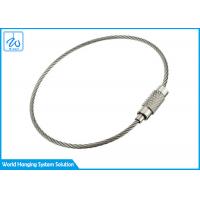 China Wire Ring Tag Cable Loop Key Ring , Luggage / Clothing Tag Wire Rope Key Ring factory