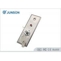 China Stainless Steel Slim Exit Push Button Door Release 115*40mm With Key LED for sale
