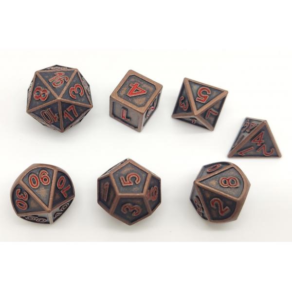 Quality Hand Engraved Painting Mini Dice Set , Multi Function Polyhedron Dice for sale