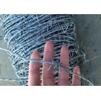 China 2.0 Mm Steel Barbed Wire Double Twist Protective Electro Fully Galvanized for sale