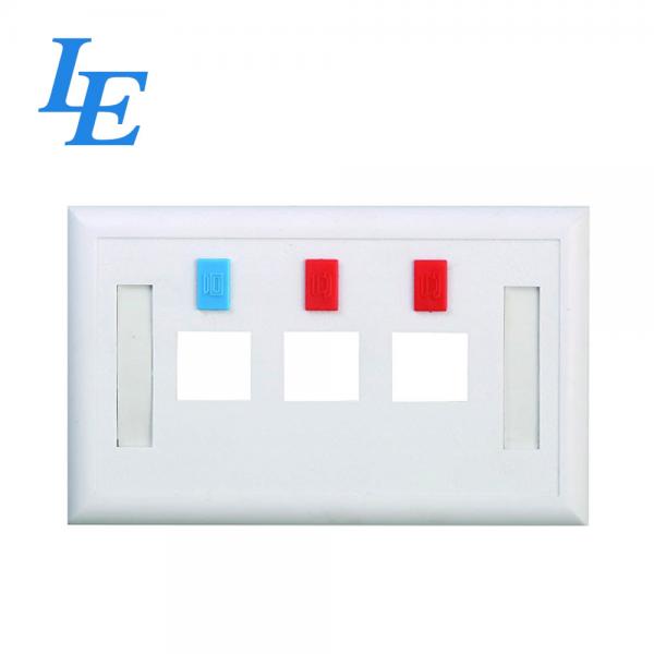 Quality 3 Port Network Faceplate Socket 86*86mm / 114*70mm ABS Material CE Approved for sale