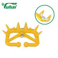 Quality Yellow Green Plastic Calf Weaner , 12.2*8.7*3.3cm Size Cattle Weaning Nose Rings Non Toxic for sale