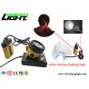 China 25000lux Afety Wire Cap Led Mining Lamp , High Intensity Light Flashing Cap Light factory