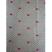 China Black Red Polka Dot Sequin Fabric For Day Dress Garment factory