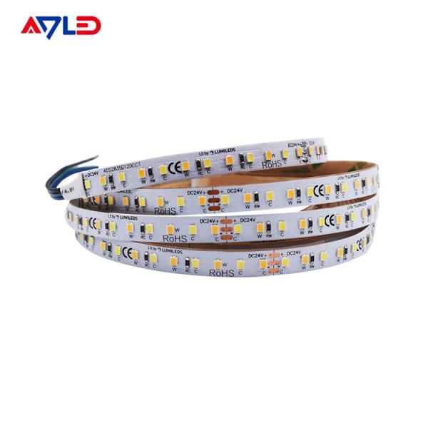 Quality Outdoor 	Tunable White LED Strip Lights Addressable CCT 2835 Lumileds 120 LED Per Meter for sale
