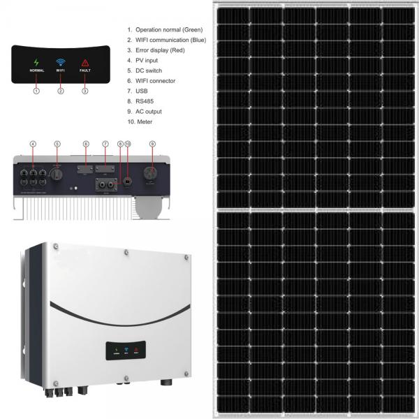 Quality 3KW To 20KW Residential Solar Energy System MPPT Hybrid Solar Panel System for sale