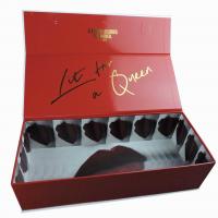 Quality Luxury Retail Lip Gloss Boxes Red Printed Custom Hole Insert for sale
