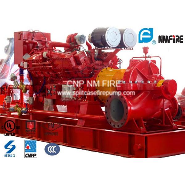 Quality Horizontal Diesel Engine Driven Fire Pump Centrifugal 1500GPM 172.1kw Max Shaft Power for sale
