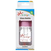 Quality 110-150℃ 60ml 2oz Liquid Silicone Glass Baby Feeding Bottles for sale