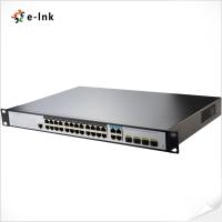 China 56Gbps Layer 2 Managed Switch 24 Port Gigabit 802.3at PoE To 4 Port Gigabit TP/SFP Combo factory