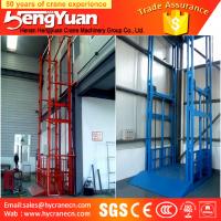 China guide rail chain lifting machine/guide rail chain vertical guide rail goods lift factory