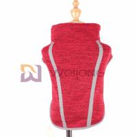 China Red Heather Sweatshirt Fleece Autumn Velcro Pet Coat For Dog factory