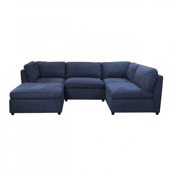 Quality Breathable Corner Modular Sofa , Anti Fading U Shaped Modular Sectional for sale