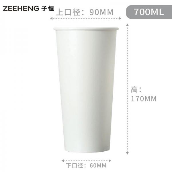 Quality 24oz 700cc Disposable Hot Cups Single Wall PE Film White Strong Leak Proof for sale