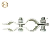 China Custom Made Pole Accessories , Galvanized Fastening Clamp For ADSS OPGW Cable for sale