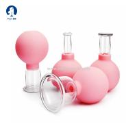 China 4 Pcs 15/25/35/55mm Pink Vaccum Massage Cups Cupping Hijama Cups Pull Out Vacuum Apparatus factory